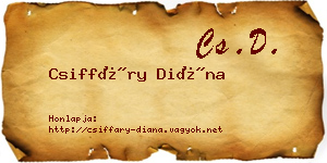 Csiffáry Diána névjegykártya