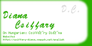 diana csiffary business card